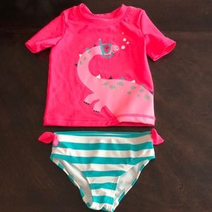 2T Rash guard and bikini set Excellent Condition